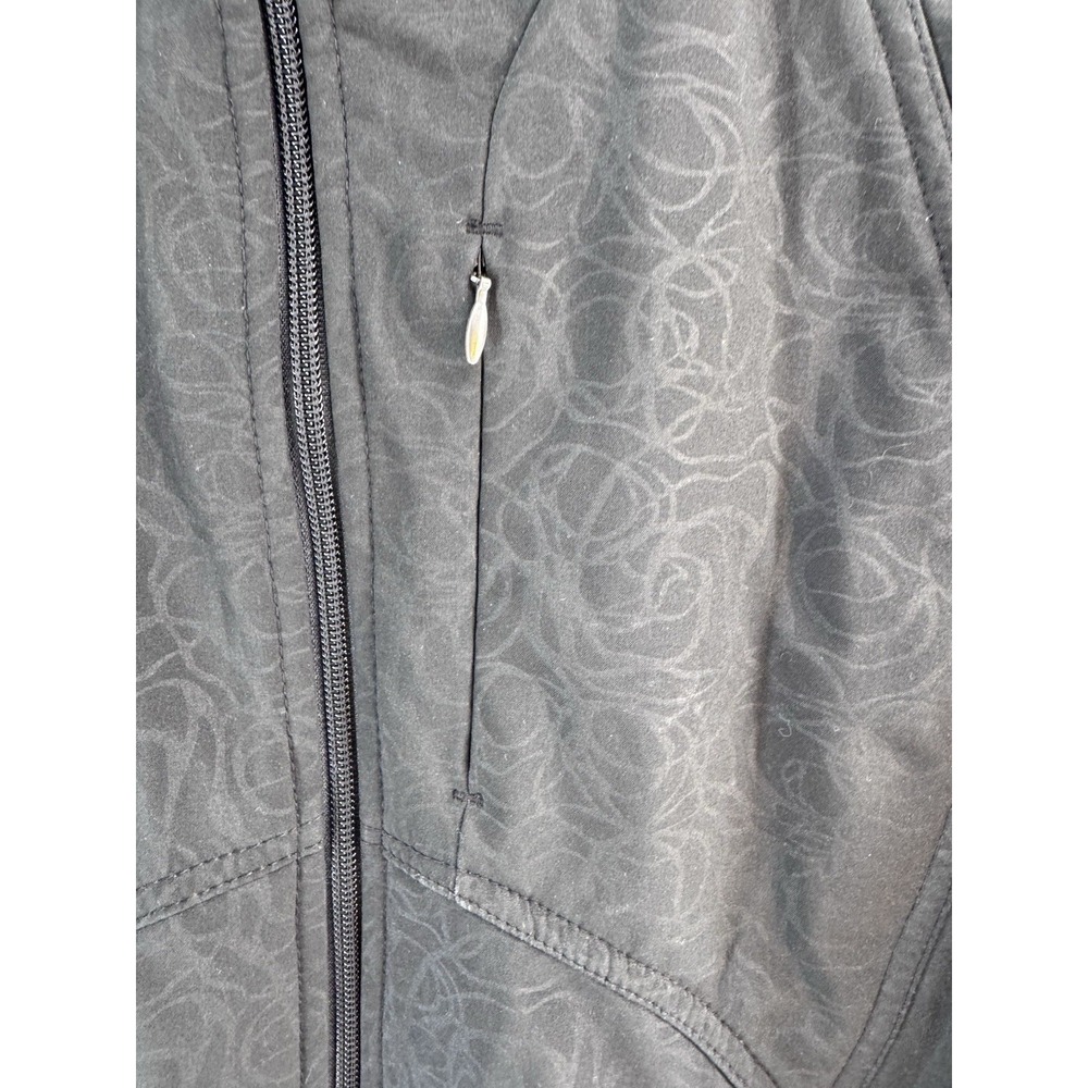 EUC Double Diamond Women's Black Softshell Jacket S Windproof Water Resist Zip - Picture 4 of 16
